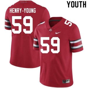Youth Ohio State Buckeyes #59 Darrion Henry-Young Scarlet Nike NCAA College Football Jersey Athletic SPL3144TR